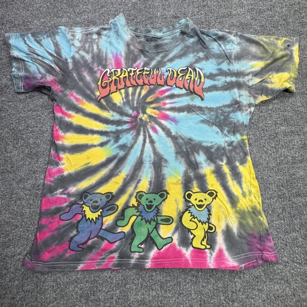Grateful Dead T Shirt Mens M Multicolor Tie Dye Dancing Bears Band Tee